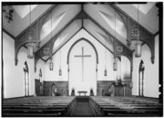 Interior view of the Southport Congregational Church, Southport, Connecticut, 1874.