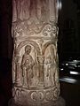 Romanesque column with personifications of virtues in St. Trinity-Church in Strzelno, 12th century