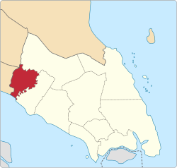 Location of Tangkak District in Johor