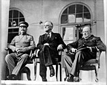 Stalin, Roosevelt and Churchill in Tehran