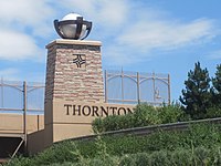 6. Thornton welcome sign from Interstate 25.