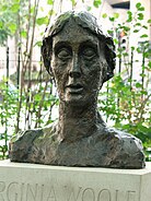 Stephen Tomlin's bust of Virginia Woolf in Tavistock Square