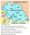 Proclaimed borders of Serbian Vojvodina in 1848