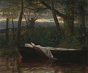 The Lady of Shalott, oil on canvas, 1862