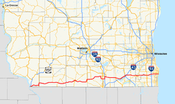 Karte der Wisconsin State Highway 11
