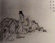 Tee-Unterricht – 課茶圖, Qing-Zeit (1644–1912)