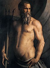 Andrea Doria as Neptune by Agnolo Bronzino, c. 1550 – c. 1555