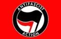 Red flag of its American counterpart, Antifascist Action