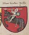 Coat of arms of the Vilnius Voivodeship in the 1430s, depicted in the Armorial Lyncenich