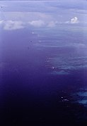 Air photo of barrier reefs along east side of northern Andros (1999)