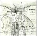 Image 62Map of Batavia in 1840. Multiple villas started to appear to the south of the old Batavia. (from Colonial architecture in Jakarta)