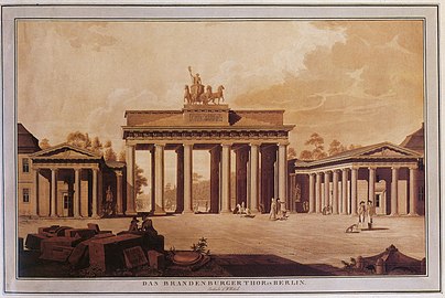 The new (current) Brandenburg Gate in 1796, following reconstruction