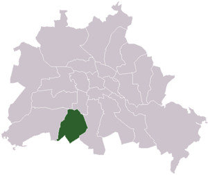 Lage des ehemaligen Bezirks Steglitz in Berlin