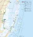 Image 43Map of Biscayne National Park, Florida, using a variety of point symbols, along with line and area symbols. Note the use of coordinated fill and stroke symbols for the national park area to solve the challenge of a water boundary. (from Cartographic design)