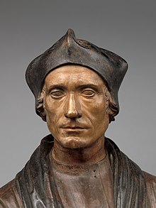 contemporary terracotta bust of Fisher