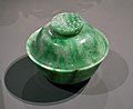 Covered bowl in jadeite, Qing Dynasty