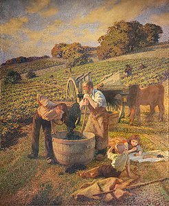 Grape harvest painting in the Council Chamber.