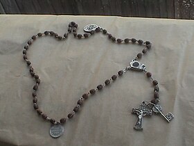 Hand-carved Roman Catholic rosary beads