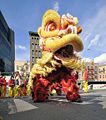 Löwentanz während des chinesischen Neujahrsfests in New York City