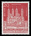 Postal stamp of 1961 commemorating the 900th anniversary of Speyer Cathedral