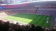 View of Wembley Stadium during the 2017 EFL Trophy final