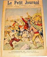 A cover of Le Petit Journal depicting the blockade of La Guaira, 1902