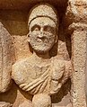 Roman-era funerary monument found in Qartaba depicting a priest known as Germanus wearing a labbadeh, c. 120-160 A.D.