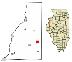 Location of Media in Henderson County, Illinois.