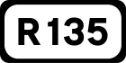 R135 road shield}}