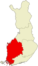 Location of Western Finland