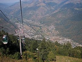 The Luchon Valley from the Cable Car
