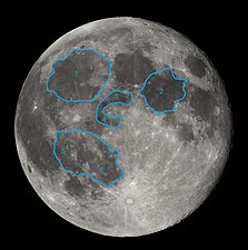 Common interpretation of the Man in the Moon as seen from the Northern Hemisphere