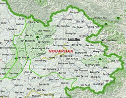 Map of Houaphan province