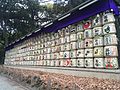 Barrels of sake (nihonshu) donated to Meiji Shrine