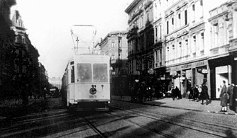 Tram in Wyzwolenia avenue, 1942