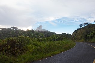Radar towers atop a mountain at El Yunque rain forest