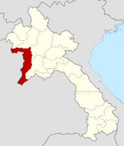 Map showing location of Sainyabuli province in Laos