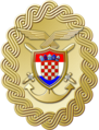 Croatian interlace bordering the Seal of Armed Chief of General Staff of the Armed Forces of Croatia