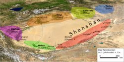 Tarim Basin in the 3rd century
