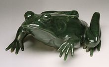 Carved frog for display at the Exposition Universelle (1900) in Paris