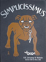 Simplicissimus cover by Thomas Theodor Heine (1905)