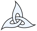 Interlaced triquetra in the style of the Funbo Runestone
