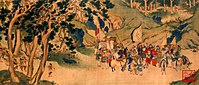 Tribute delegation of Liao dynasty "契丹國" to the Southern Song dynasty as depicted in the Periodical Offering Painting (職貢圖) by Ming dynasty artist Qiu Ying (仇英)