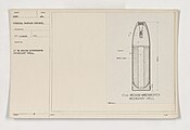 A diagram of a 17 cm incendiary shell