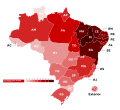 Luiz Inácio Lula da Silva (PT) vote distribution