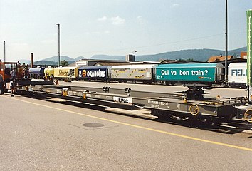 Special wagon of Hupac for semi-trailers