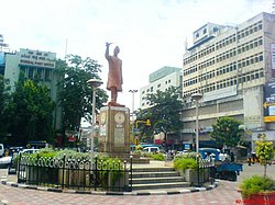 Abids circle with the Nehru statue, and the GPO in the background