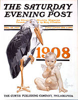 Leyendecker illustration on cover of December 28, 1907, issue of The Saturday Evening Post