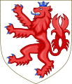 Along with the title of counts of Limburg, the Isenberg changed their arms from the rose of Isenberg to the lion of the Duke of Limburg. It is still used today by the Limburg Stirum. It is also present in the coat of arms of the Bentheim as they later took over the rule over the county of Limburg.