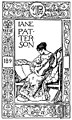 Bookplate of Jane Patterson, 1890s